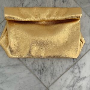 Marie Turnor Lunch Clutch in Gold Foil